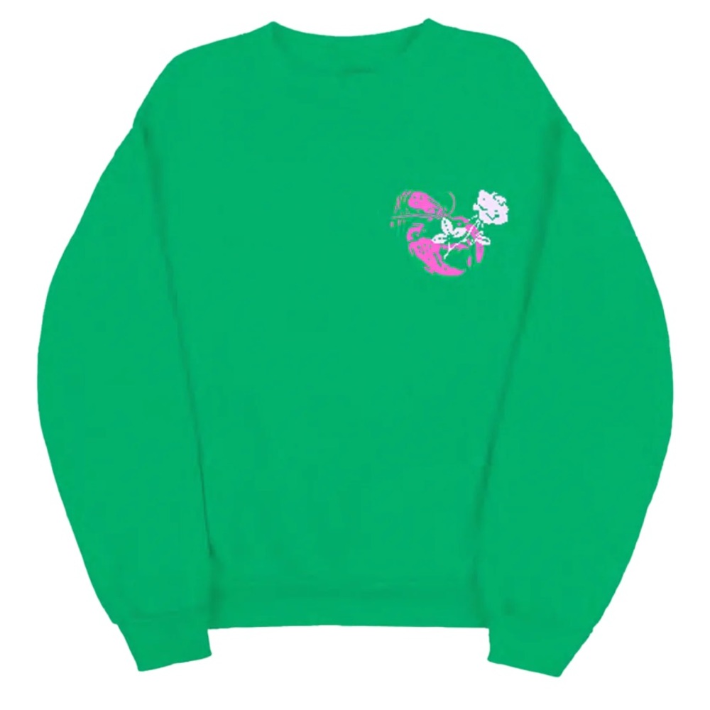 Dua Lipa pangaia x future nostalgia 2022 sweatshirt in green!